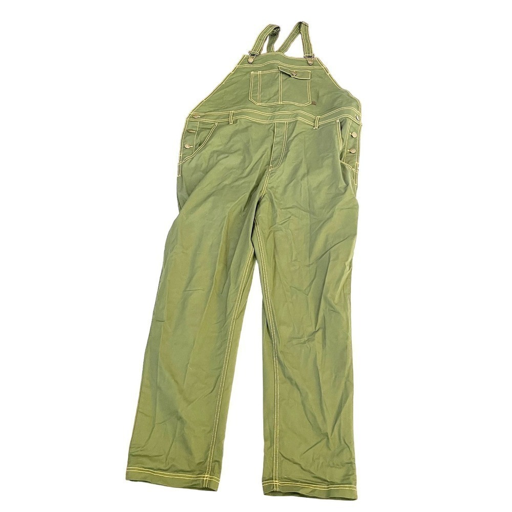 NWT UNISEX CHEFWEAR OLIVE Green Cotton Stretch Bib Overalls Sz XL